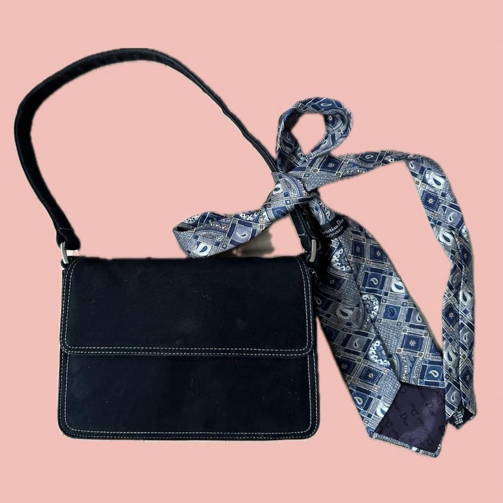 Christian Dior Tie – Blue Paisley Print, 100% Silk